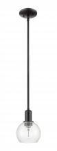 Innovations Lighting 716-1S-BK-G122-6 - Athens - 1 Light - 6 inch - Matte Black - Stem hung - Mini Pendant