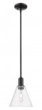 Innovations Lighting 716-1S-BK-GBC-82 - Berkshire Glass - 1 Light - 8 inch - Matte Black - Stem hung - Mini Pendant