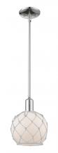 Innovations Lighting 716-1S-PC-G121-8RW - Farmhouse Rope - 1 Light - 8 inch - Polished Chrome - Stem hung - Mini Pendant