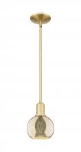 Innovations Lighting 716-1S-SG-G128-6 - Athens - 1 Light - 6 inch - Satin Gold - Stem hung - Mini Pendant