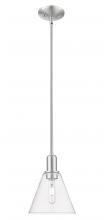 Innovations Lighting 716-1S-SN-GBC-82 - Berkshire Glass - 1 Light - 8 inch - Brushed Satin Nickel - Stem hung - Mini Pendant