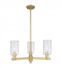 Innovations Lighting 716-3CR-BB-G804 - Clymer - 3 Light - 26 inch - Brushed Brass - Stem hung - Flush Mount