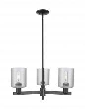 Innovations Lighting 716-3CR-BK-G112 - Cobbleskill - 3 Light - 27 inch - Matte Black - Stem hung - Flush Mount