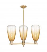 Innovations Lighting 716-3CR-CB-G480-6AM - Brookhaven Almond - 3 Light - 18 inch - Satin Nickel - Flush Mount