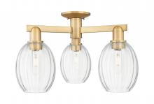 Innovations Lighting 716-3F-BB-G459-6CL - Preston - 3 Light - 6 inch - Brushed Brass - Semi-Flush Mount