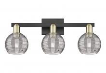 Innovations Lighting 716-3W-BAB-G1213-6SM - Athens Deco Swirl - 3 Light - 26 inch - Black Antique Brass - Bath Vanity Light