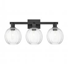 Innovations Lighting 716-3W-BK-G458-7CL - Preston - 3 Light - 26 inch - Matte Black - Bath Vanity Light