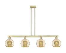 Innovations Lighting 716-4I-AB-G128-8 - Athens - 4 Light - 51 inch - Antique Brass - Stem hung - Island Light