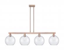 Innovations Lighting 716-4I-AC-G124-10 - Athens - 4 Light - 53 inch - Antique Copper - Stem hung - Island Light