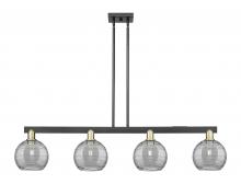 Innovations Lighting 716-4I-BAB-G1213-8SM - Athens Deco Swirl - 4 Light - 51 inch - Black Antique Brass - Stem hung - Island Light