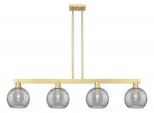 Innovations Lighting 716-4I-SG-G1213-8SM - Athens Deco Swirl - 4 Light - 51 inch - Satin Gold - Stem hung - Island Light