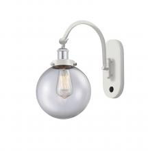 Innovations Lighting 918-1W-WPC-G202-8 - Beacon - 1 Light - 8 inch - White Polished Chrome - Adjustable Swing Arm
