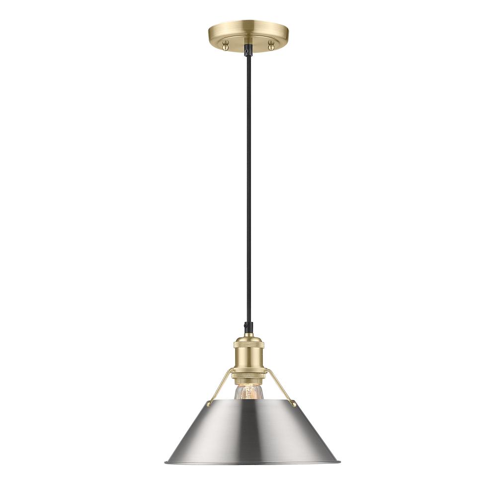 Orwell 10" Wide Medium Pendant in Brushed Champagne Bronze with Pewter