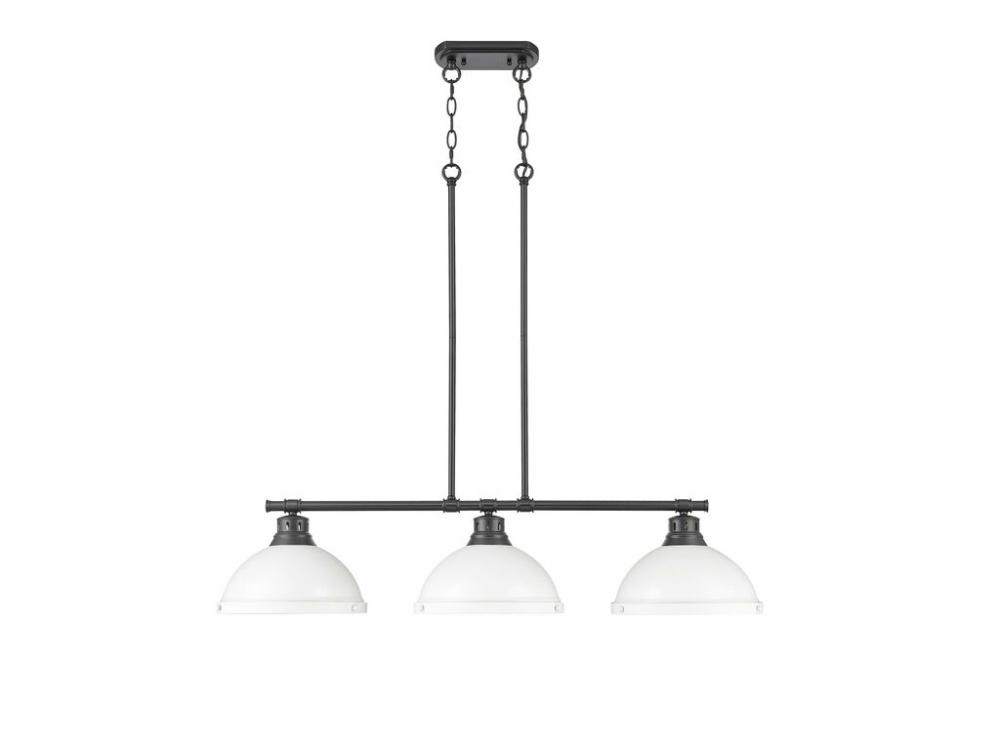 Duncan Small Pendant with Chain in Rubbed Bronze with Aged Brass
