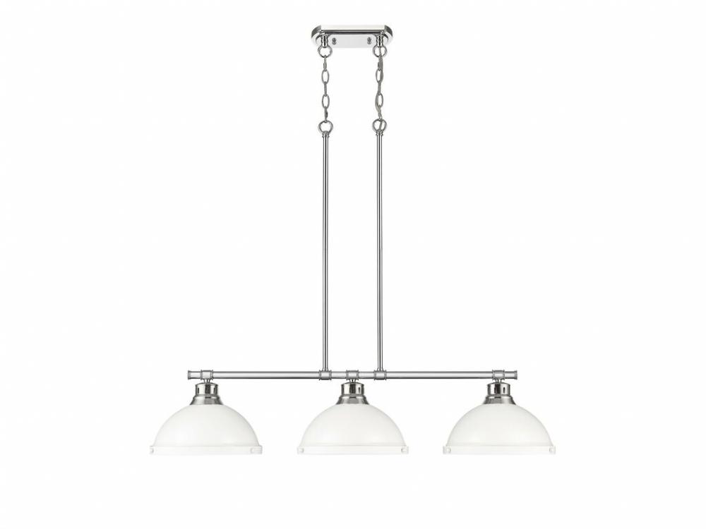 Duncan Small Pendant with Rod in Matte Black with Matte White