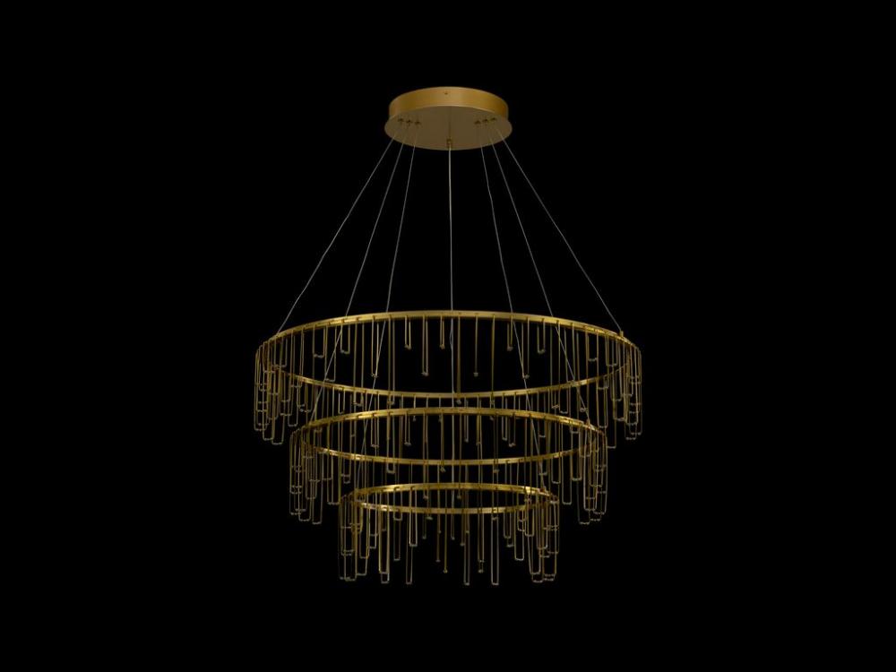 Lucerna 3 Tier - LED Chandelier in Stainless Steel Gold
