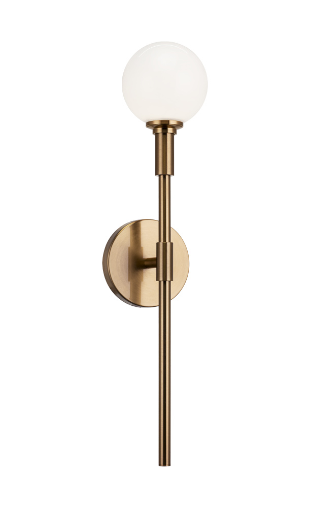 Candlestix Aged Gold Brass Wall Sconce