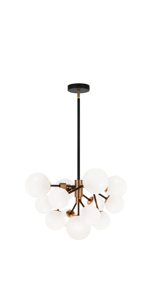 Novu Aged Gold Brass Chandelier