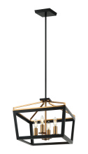 Matteo Lighting C67004BKAG - Mavonshire Black + Aged Gold Brass Chandelier