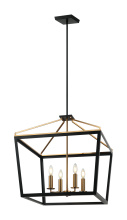 Matteo Lighting C67014BKAG - Mavonshire Black + Aged Gold Brass Chandelier