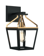 Matteo Lighting W67001BKAG - Mavonshire Black + Aged Gold Brass Wall Sconce
