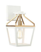 Matteo Lighting W67001WHAG - Mavonshire White + Aged Gold Brass Wall Sconce