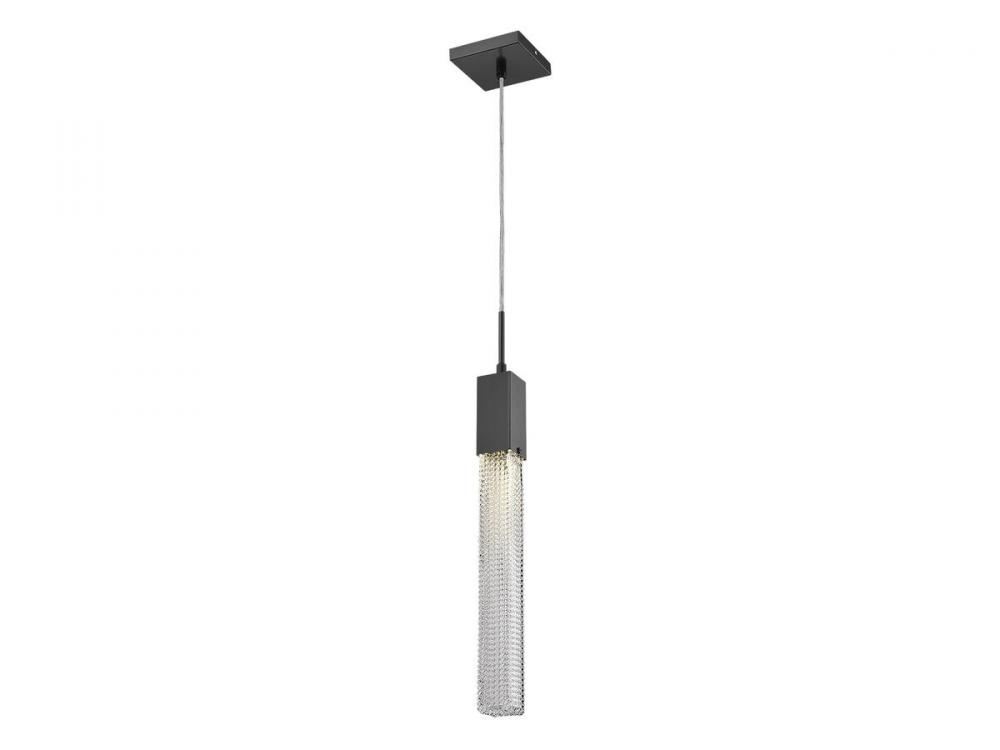 Boa Collection 1 Light Studded Glass Pendant