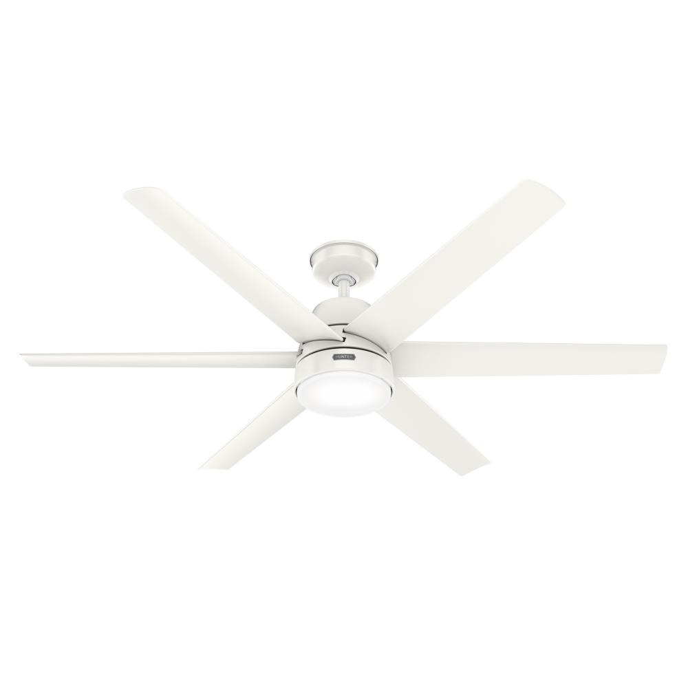 Hunter 60in Skysail ENERGY STAR® Fresh White WeatherMax Indoor/Outdoor Ceiling Fan with LED LT Kit