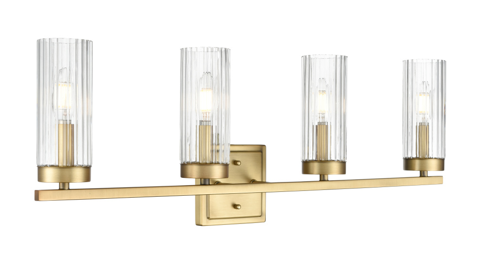 Iversen 29.75" Wide 4-Light Vanity - Vintage Brass