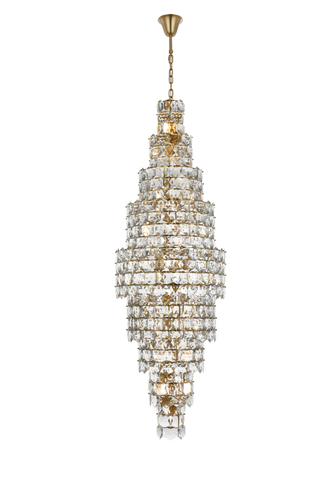 Pendant D30"H91"L41 Satin Gold