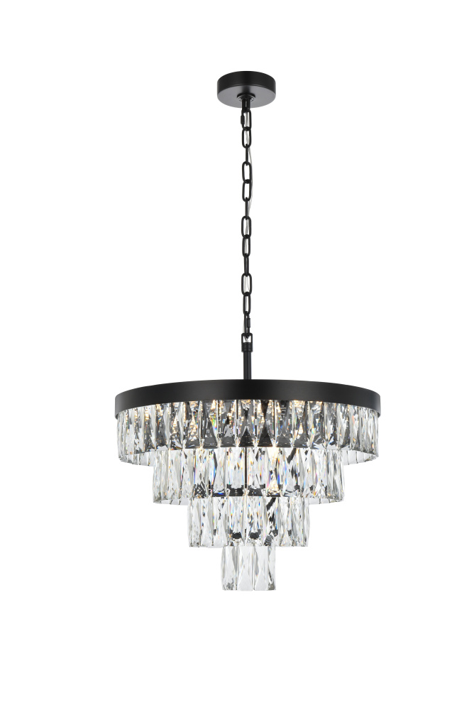 Josephine 20 inch Round Chandelier in Black