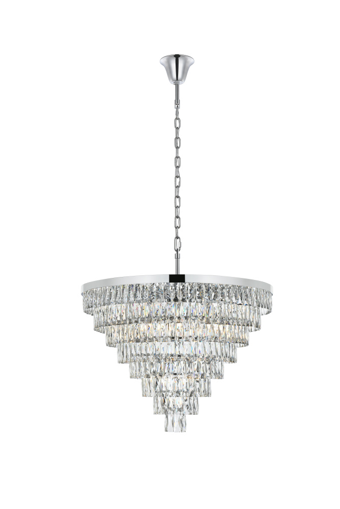 Josephine 36 inch Round Chandelier in Chrome