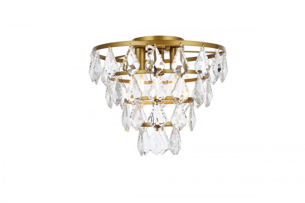 Ella 12 inch flush mount in brass