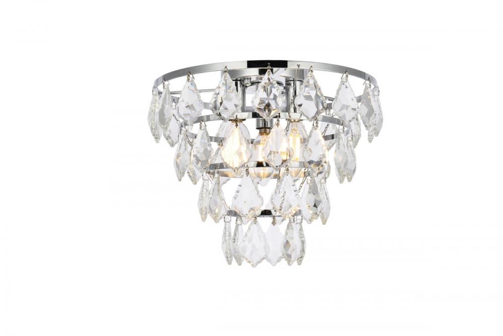 Ella 12 inch flush mount in chrome