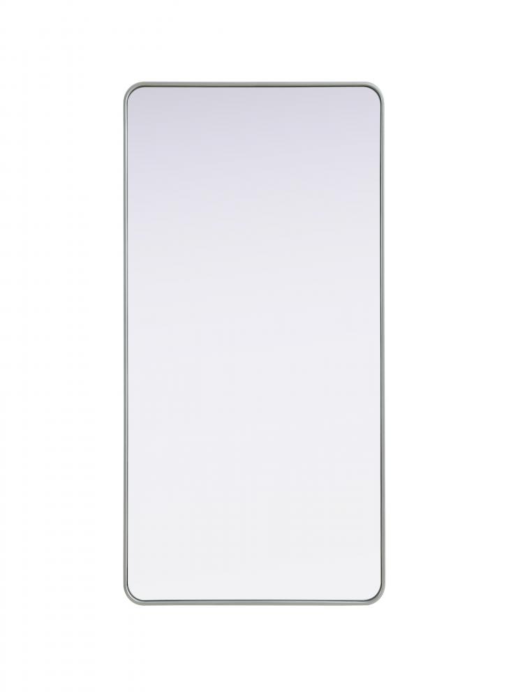 R Corner Mirror 30"x60"x2" Silver