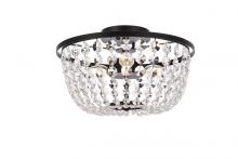 Elegant 1109F13BK - Cora 13 inch flush mount in black