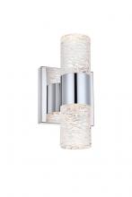 Elegant 5200W5C - Vega 2 light Chrome LED Wall Sconce