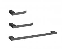 Elegant HWB-13S3RMBK - Sofia 3-Piece Bathroom Hardware Set in Matte Black