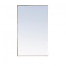 Elegant MR4076S - Metal frame Rectangle Mirror 24 inch Silver