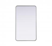 Elegant MR8A2440SIL - R Corner Mirror 24"x40"x2" Silver