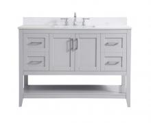Elegant VF16048GR-BS - 48 inch Single Bathroom Vanity in Grey with Backsplash