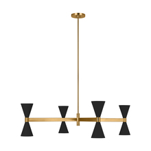 Visual Comfort & Co. Studio Collection AEC1088MBK - Albertine mid-century modern 8-light indoor dimmable large ceiling chandelier in midnight black fini