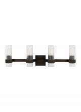 Visual Comfort & Co. Studio Collection CV1024AI - Geneva Mid-Century 4-Light Indoor Dimmable Bath Vanity