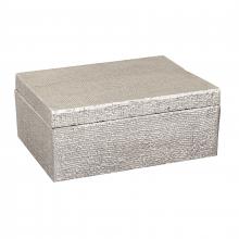 ELK Home H0807-10665 - Square Linen Texture Box - Large Nickel