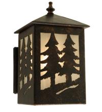 Meyda White 117841 - 5.75" Wide Twin Spruce Trees Wall Sconce
