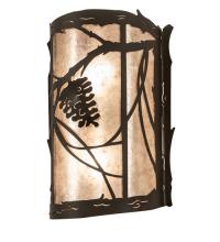 Meyda White 250481 - 10" Wide Whispering Pines Left Wall Sconce