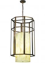Meyda White 254611 - 23.5" Wide Cilindro Caged Pendant